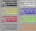 Aufkleber Elektrisch fahren wir auf der Kirmes / Autoscooter